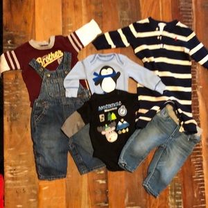 Infant boys sz 0-3 bundle ( DENIM OVERALLS SOLD)
